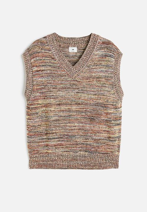 H&M - Relaxed fit sweater vest - brown marl