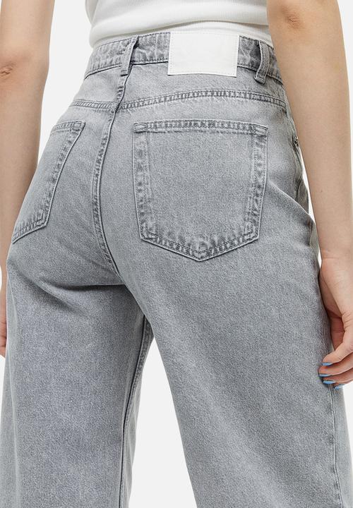 H&M - Wide high jeans - light grey 