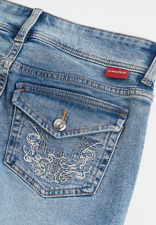 H&M - Flared low jeans - light denim blue