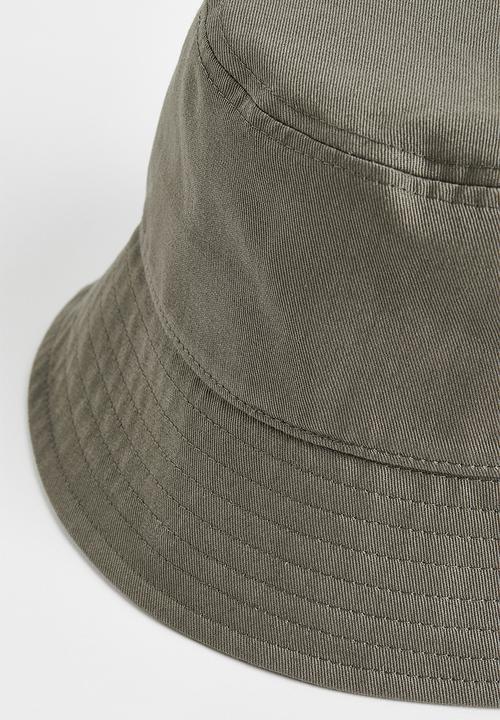 H&M - Cotton bucket hat - dark khaki green 