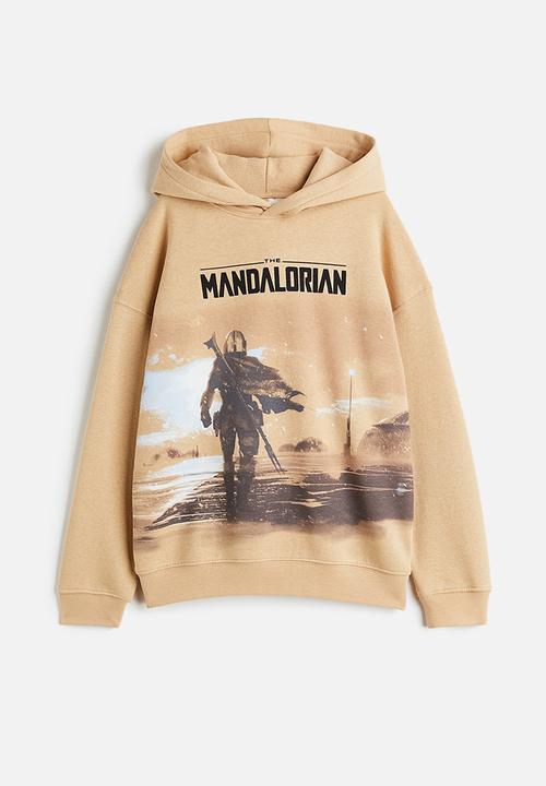 H&M - Oversized printed hoodie - beige/star wars
