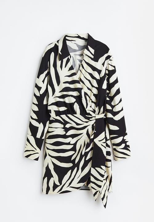 H&M - Wrap dress - black/patterned