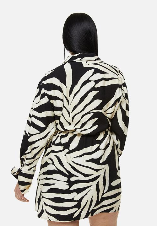 H&M - Wrap dress - black/patterned