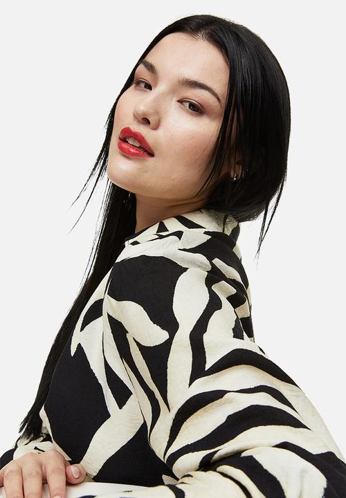 H&M - Wrap dress - black/patterned