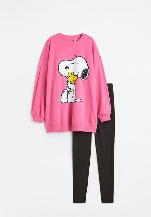 H&M - Printed pyjamas - pink / snoopy