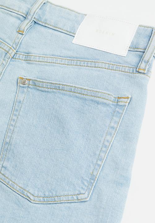 H&M - Mom ultra high denim shorts - light denim blue