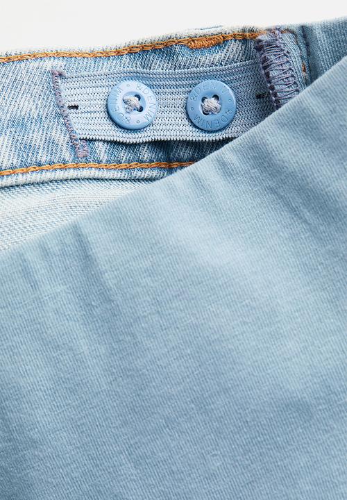 H&M - Mama before & after low-waisted twill trousers - light denim blue 