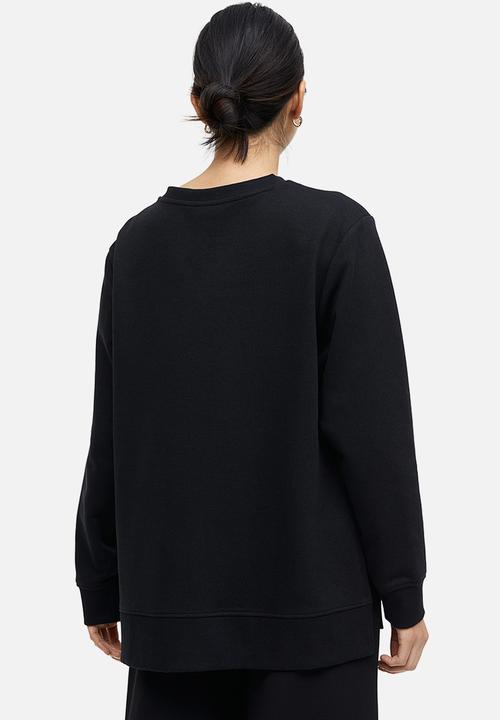 H&M - Mama button-detail sweatshirt - black