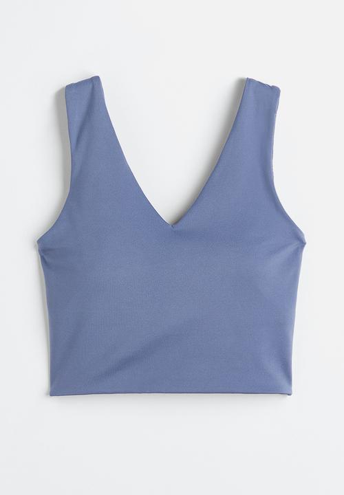 H&M - Softmove™ medium support sports bra - pigeon blue 