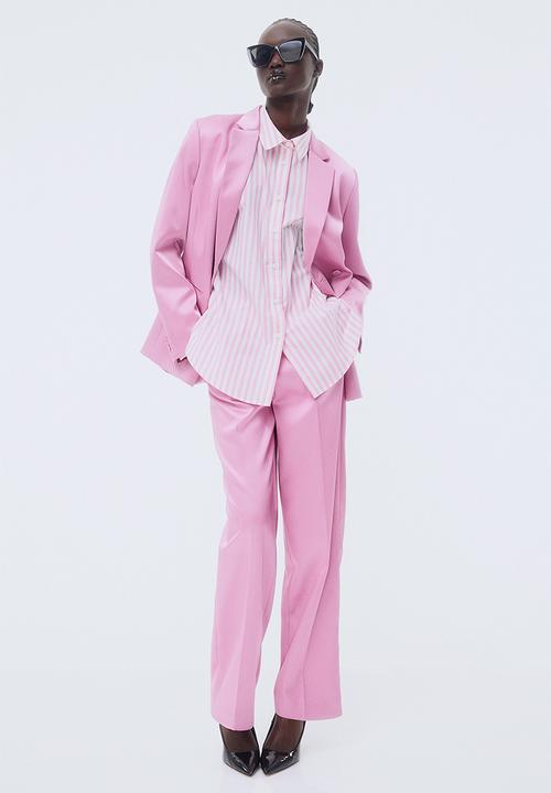 H&M - Cotton shirt - pink/striped