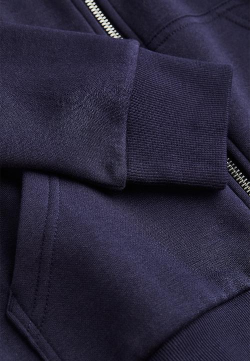 H&M - Zip-through hoodie - dark blue 