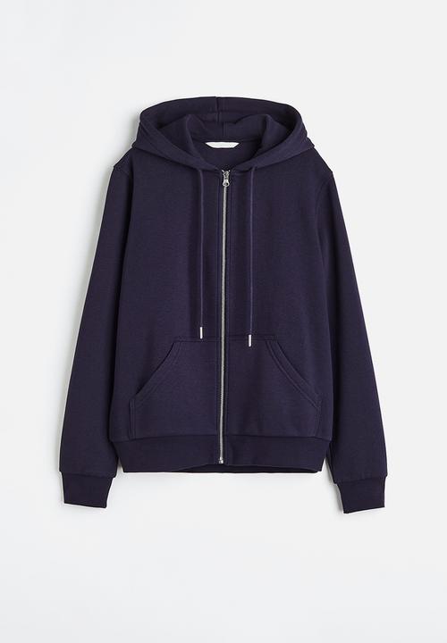 H&M - Zip-through hoodie - dark blue 