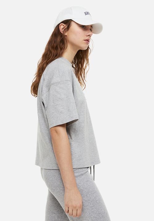 H&M - Oversized t-shirt - light grey marl 