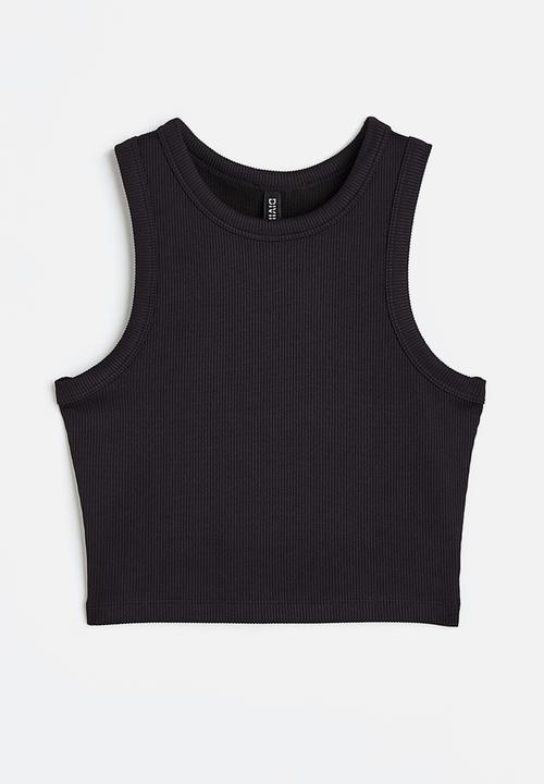 H&M - Cropped vest top - black