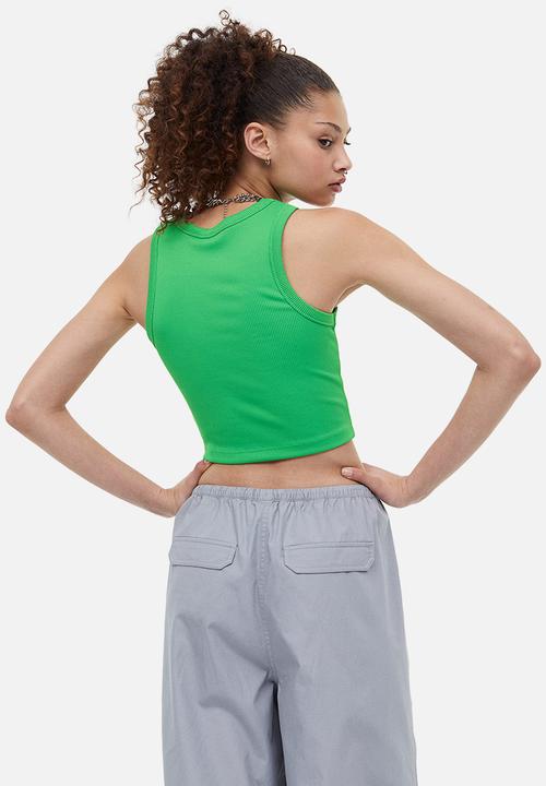 H&M - Cropped vest top - bright green