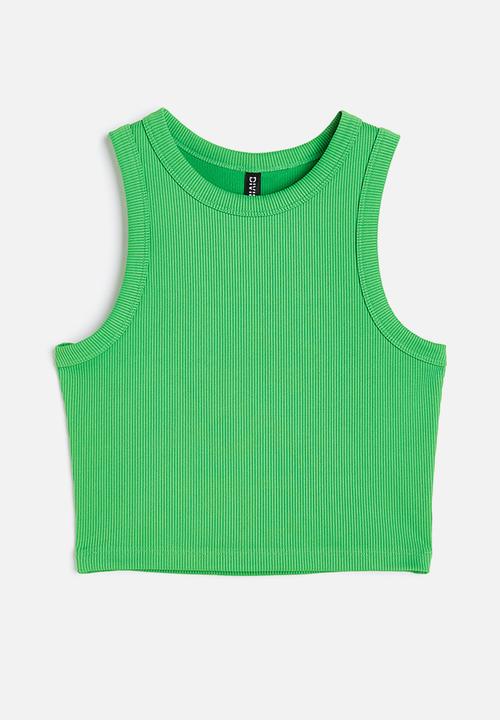 H&M - Cropped vest top - bright green