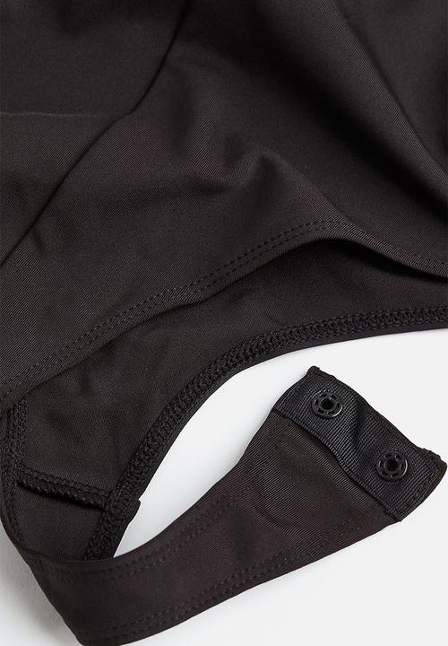 H&M - Gathered thong body - black