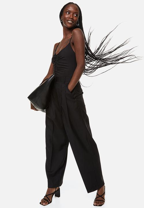 H&M - Gathered thong body - black