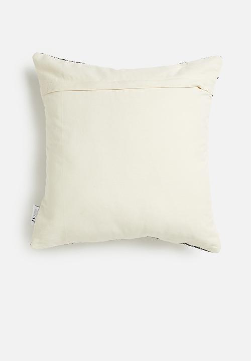 Sixth Floor - Zewa embroidered cushion cover - black & white