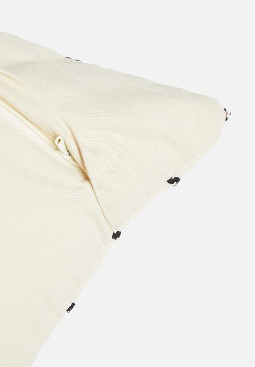 Sixth Floor - Zewa embroidered cushion cover - black & white