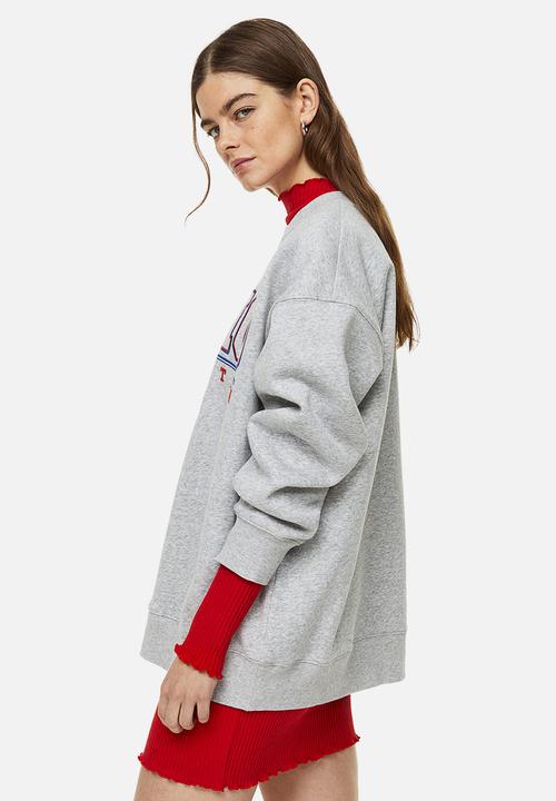 H&M - Printed sweatshirt - light grey marl/soho 