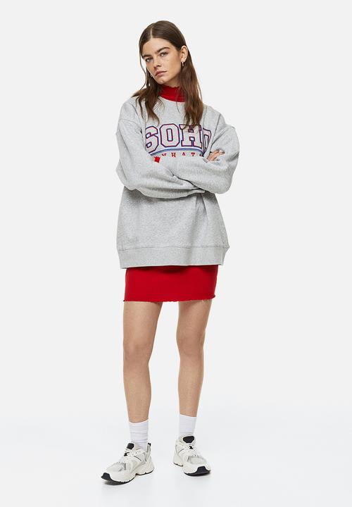 H&M - Printed sweatshirt - light grey marl/soho 