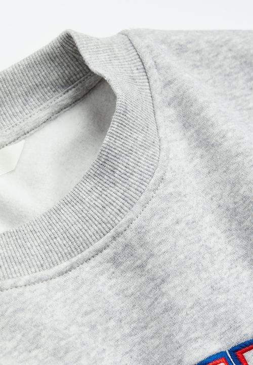 H&M - Printed sweatshirt - light grey marl/soho 