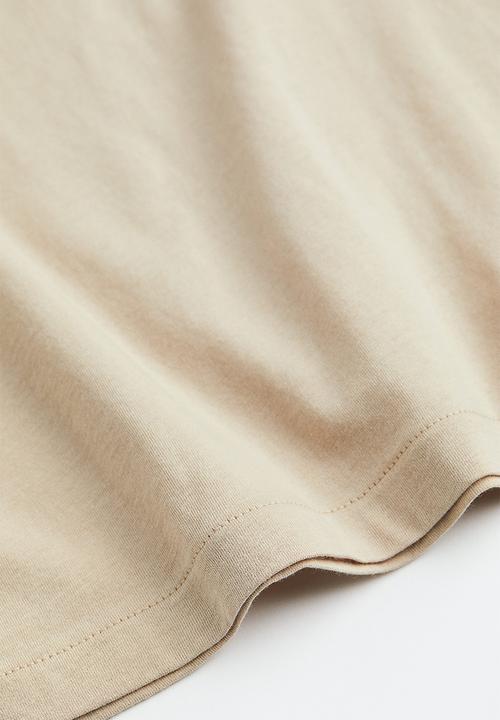 H&M - Cotton t-shirt - light beige 