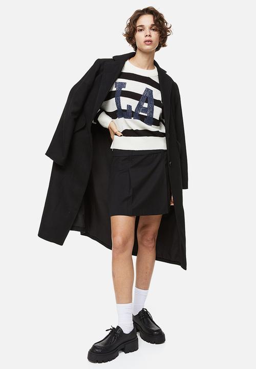 H&M - Jumper - black/striped