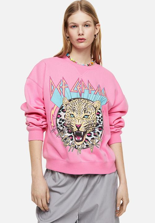 H&M - Printed sweatshirt - pink / def leppard 