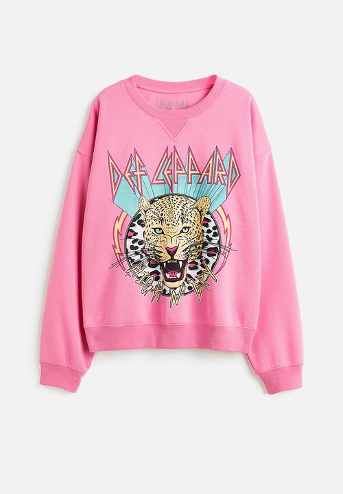 H&M - Printed sweatshirt - pink / def leppard 