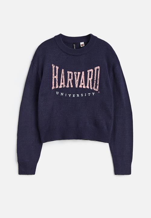 H&M - Motif-front jumper - dark blue/harvard university