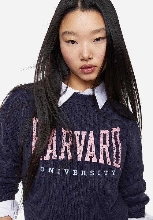 H&M - Motif-front jumper - dark blue/harvard university