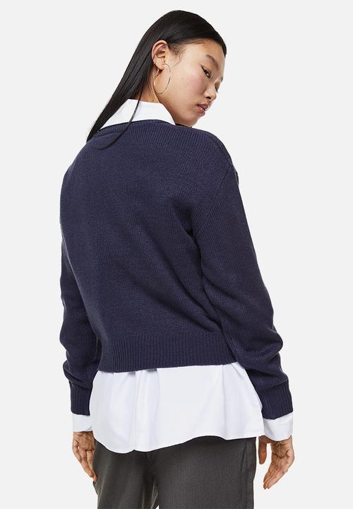 H&M - Motif-front jumper - dark blue/harvard university