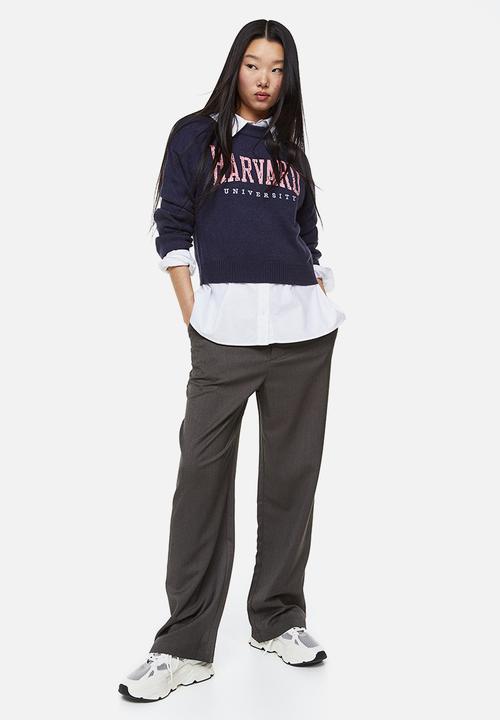 H&M - Motif-front jumper - dark blue/harvard university