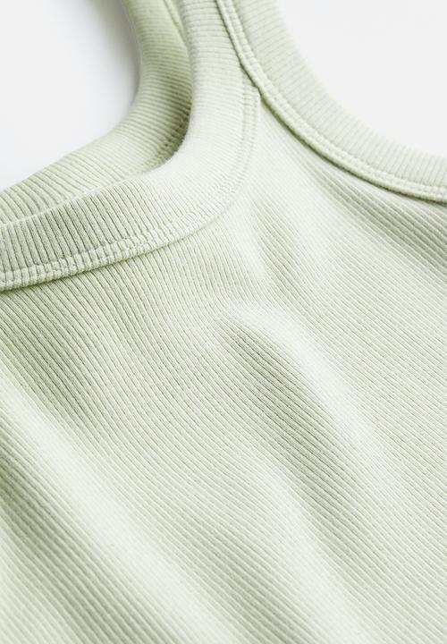 H&M - Ribbed vest top - light green 