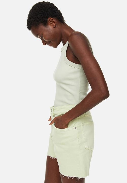 H&M - Ribbed vest top - light green 