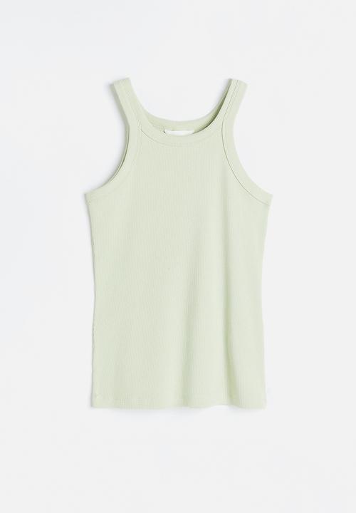 H&M - Ribbed vest top - light green 