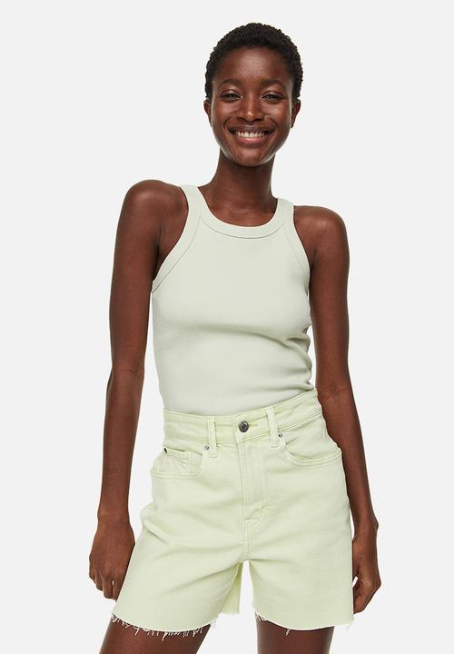 H&M - Ribbed vest top - light green 