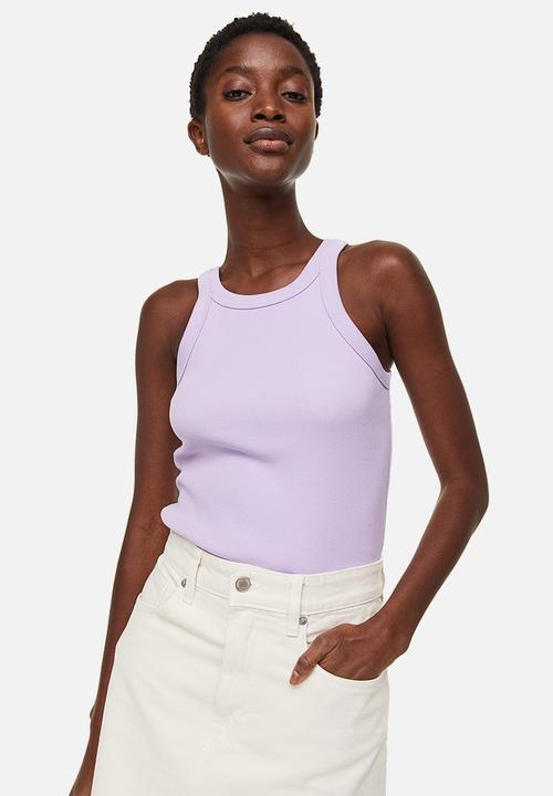 H&M - Ribbed vest top - light purple 