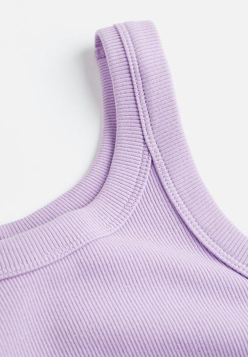 H&M - Ribbed vest top - light purple 