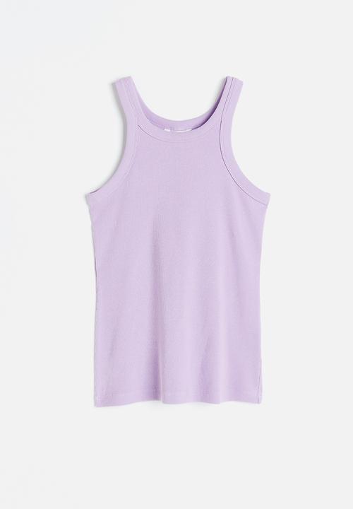 H&M - Ribbed vest top - light purple 