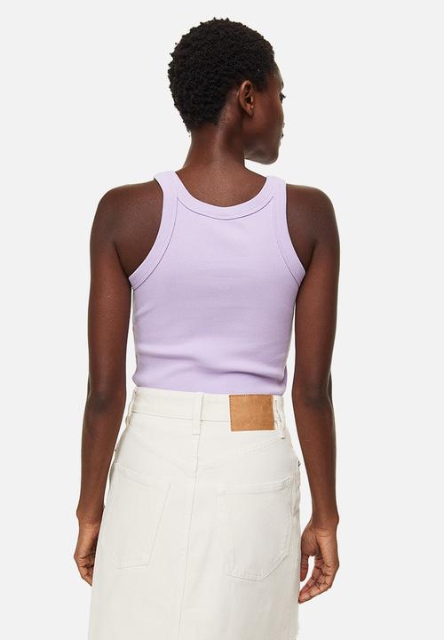 H&M - Ribbed vest top - light purple 
