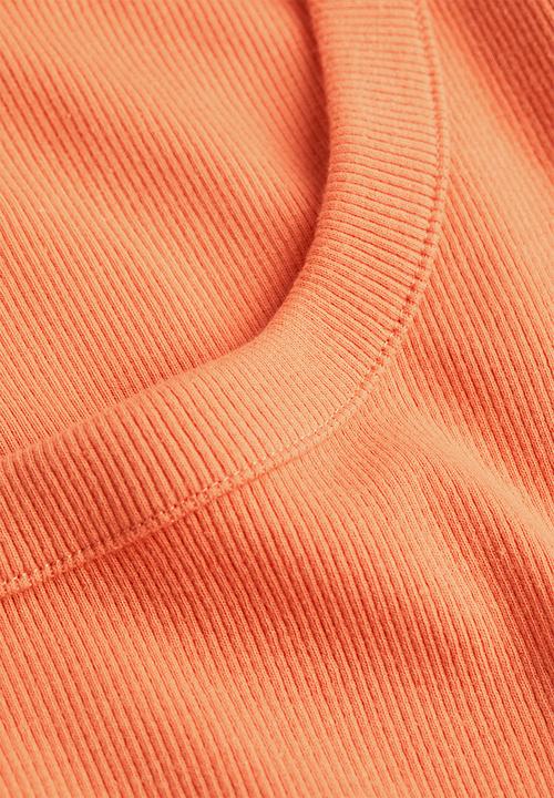 H&M - Ribbed cotton top - orange
