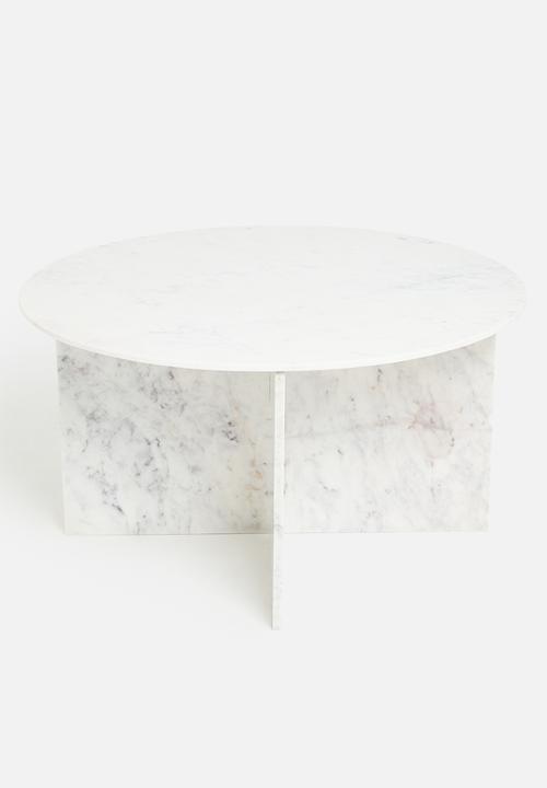 Sixth Floor - Aria marble coffee table - white