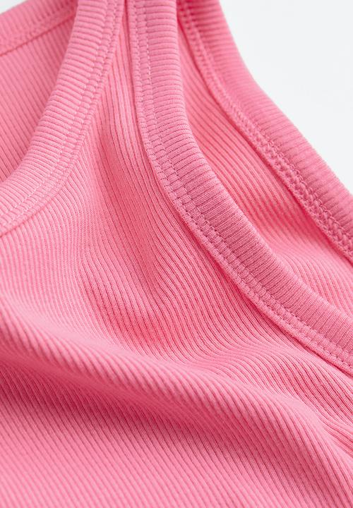H&M - Cropped vest top - pink