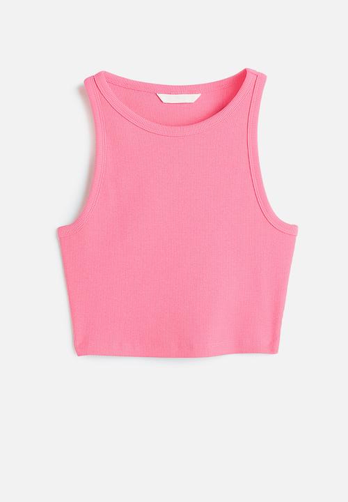 H&M - Cropped vest top - pink