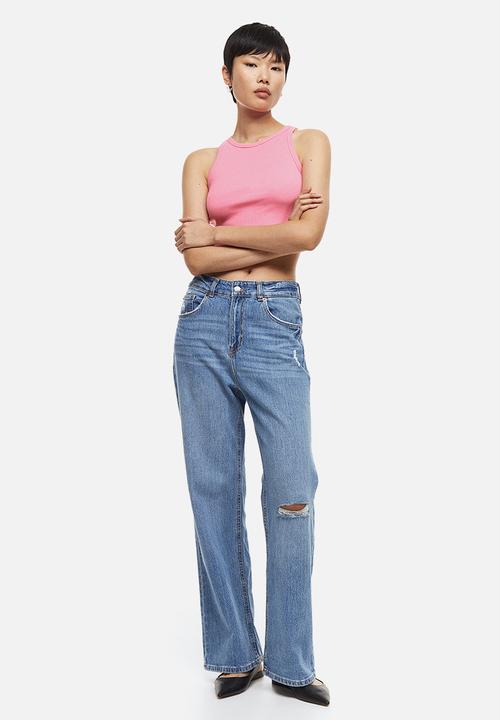 H&M - Cropped vest top - pink