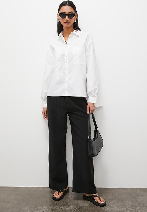 Superbalist - Oversized side slit shirt - white