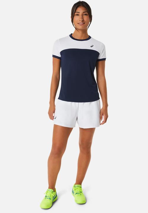 ASICS - Women court ss top -  midnight/brilliant white